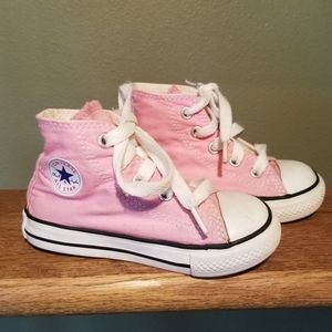 CONVERSE Chuck Taylor All Star Pink Girls Kids High Top Sneaker Shoes US 6
